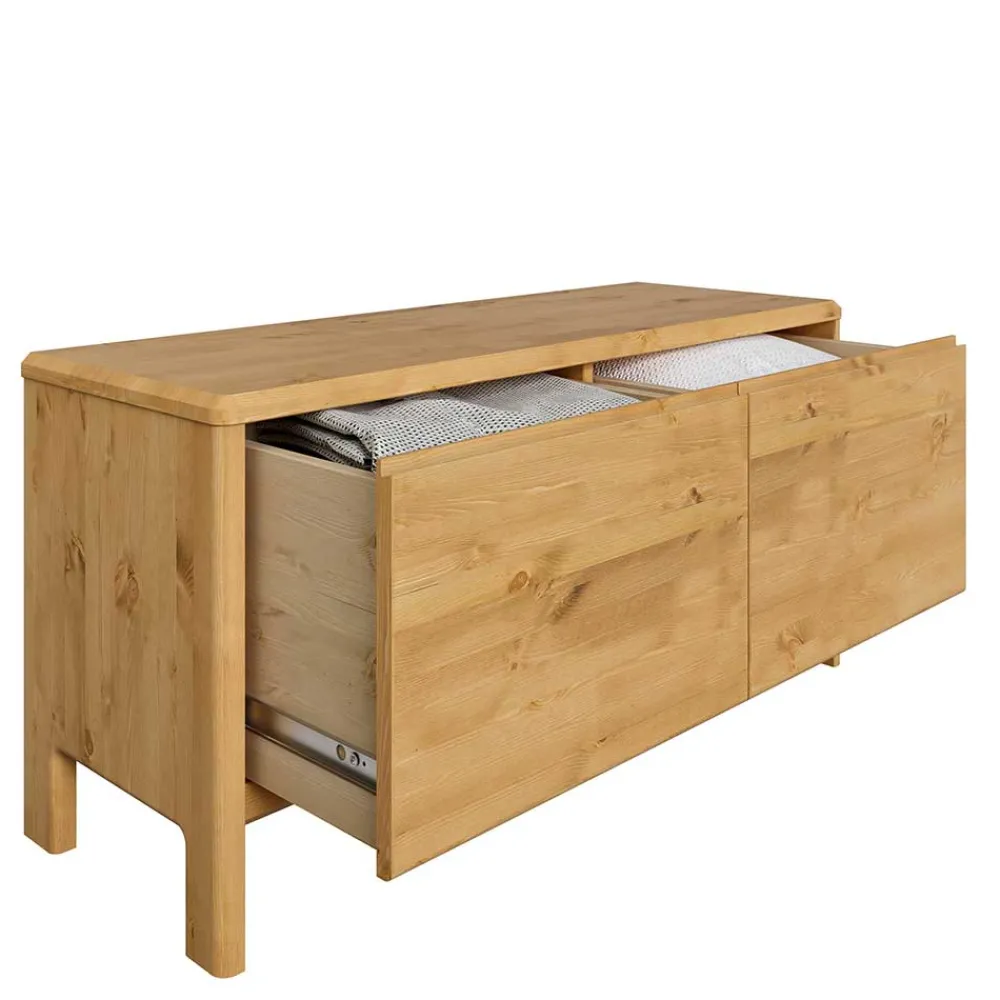 Wohnen Sideboards & Kommoden|Sideboards & Kommoden*98x48x34 2 Schubladen Kommode aus Kiefer - Etvina