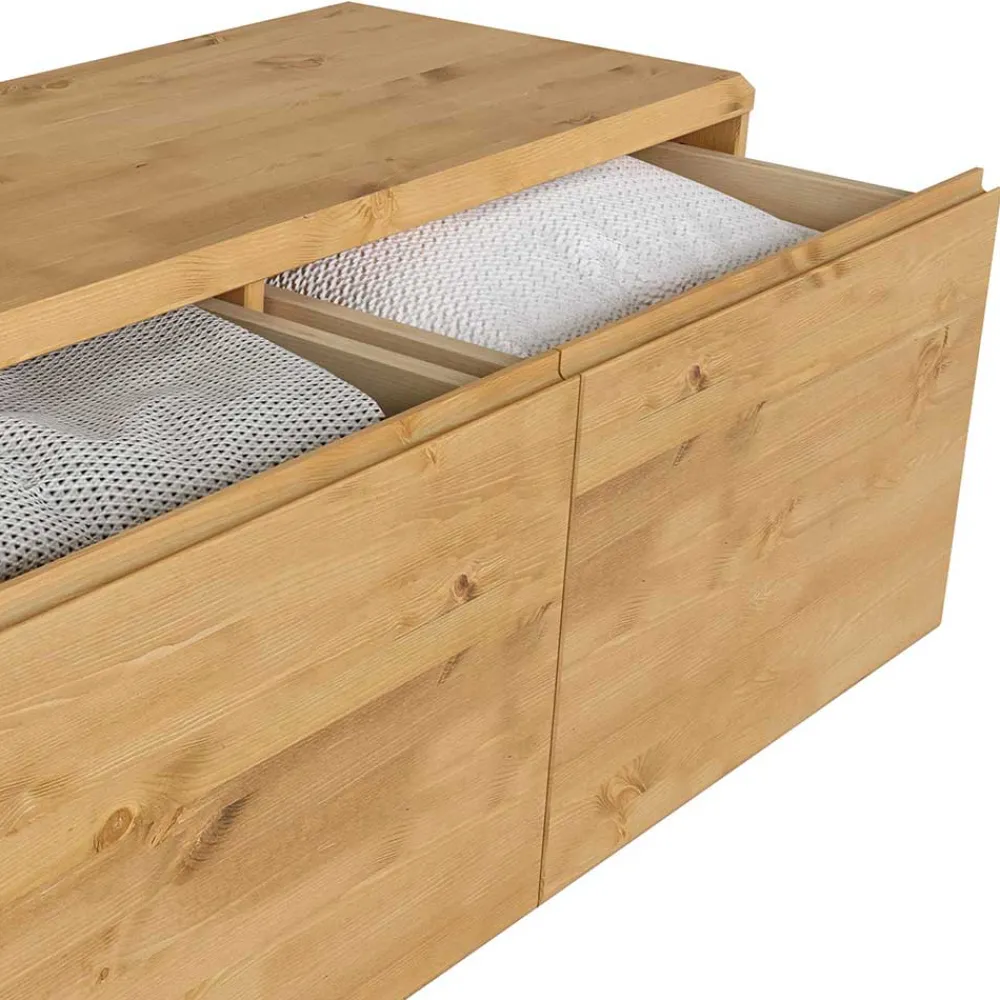 Wohnen Sideboards & Kommoden|Sideboards & Kommoden*98x48x34 2 Schubladen Kommode aus Kiefer - Etvina