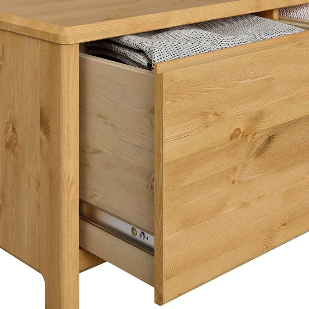 Wohnen Sideboards & Kommoden|Sideboards & Kommoden*98x48x34 2 Schubladen Kommode aus Kiefer - Etvina