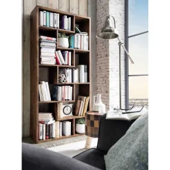 Wohnen Esszimmerregale|Regale*90x190x35 Altholz Regal mit acht Fächern - Bahiro