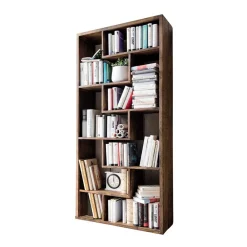 Wohnen Esszimmerregale|Regale*90x190x35 Altholz Regal mit acht Fächern - Bahiro