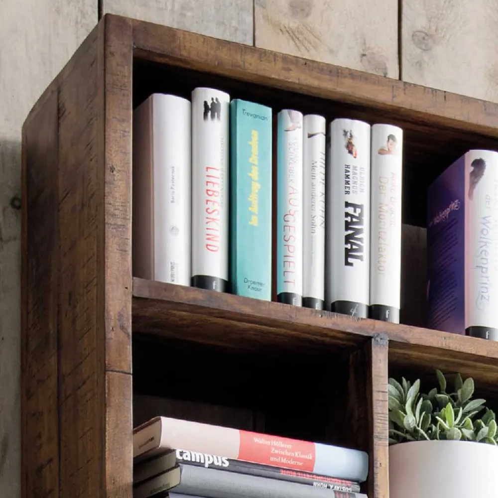 Wohnen Esszimmerregale|Regale*90x190x35 Altholz Regal mit acht Fächern - Bahiro