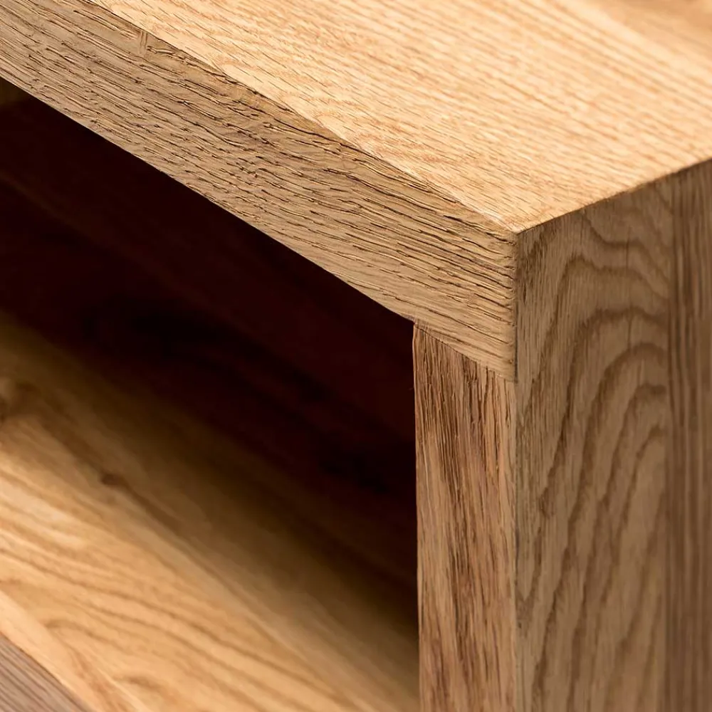 Wohnen Schwarze Möbel|Loft Möbel*180x75x45 Asteiche Sideboard mit Metallfüßen - Ventida