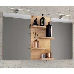 Wohnen Spiegel|Flurspiegel*112x59x12 Bad Doppelspiegel mit Mittelregal - Cazryn