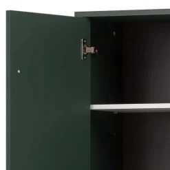 Wohnen Badschränke*67x184x33 Bad Hochschrank in Dunkelgrün & Gold - Aqua