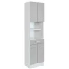 Wohnen Badschränke*50x190x35 Bad Hochschrank in Hellgrau & Weiß - Girios