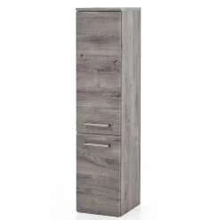 Wohnen 30x135x35 Bad Seitenschrank in Eiche Grau - Svegaria