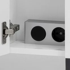 Wohnen 70x68x16 Bad Spiegelschrank aus Stahl in Weiß - Ismilav