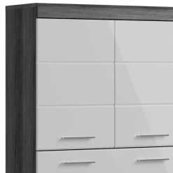 Wohnen Badschränke*74x141x31 Badezimmer Highboard mit 4 Türen & Schublade - Nancys