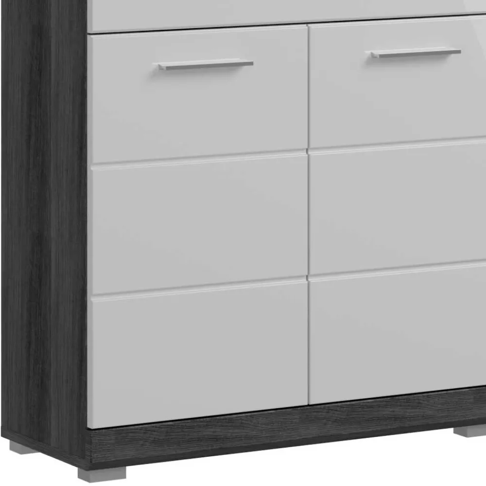 Wohnen Badschränke*74x141x31 Badezimmer Highboard mit 4 Türen & Schublade - Nancys