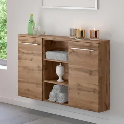 Wohnen Badschränke*90x66x20 Badschrank in Dekor Wildeiche - Lemnas