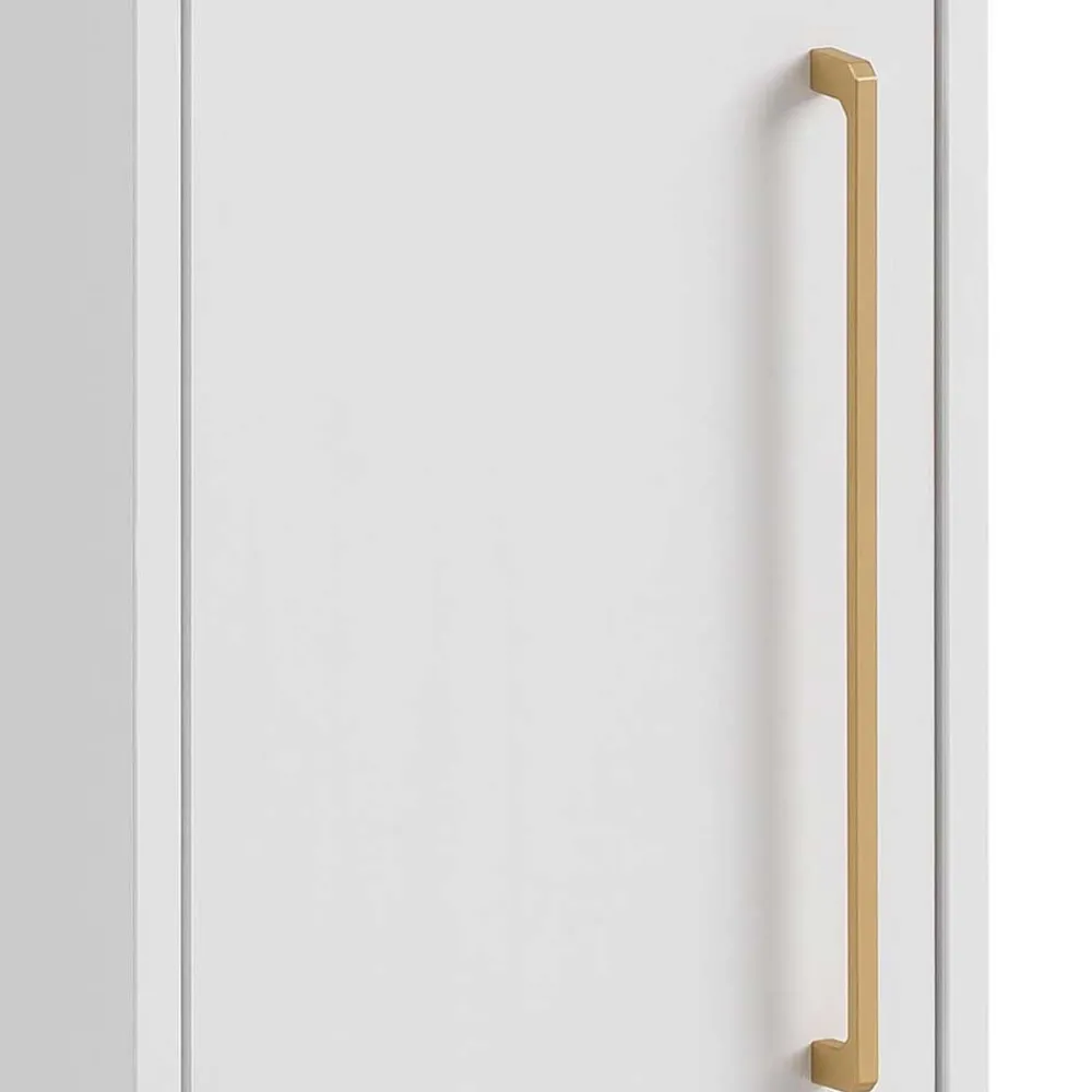 Wohnen 30x131x22 Badschrank in Weiß & Gold - Nuszaleva I