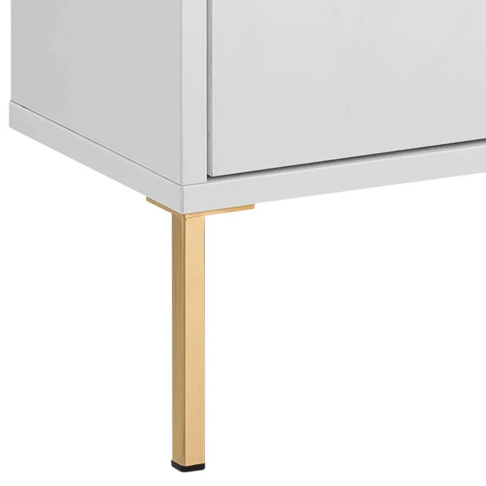 Wohnen 30x131x22 Badschrank in Weiß & Gold - Nuszaleva I