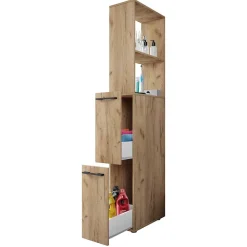 Wohnen 25x183x50 Badschrank mit Regal & zwei Schubladen - Member