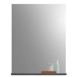 Wohnen Spiegel|Flurspiegel*60x79x19 Badspiegel mit Ablage in Grau - Nancys