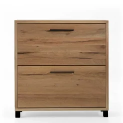 Wohnen Schuhschränke*83x87x28 Balkeneiche Schuhkommode mit zwei Klappen - Alsbetas