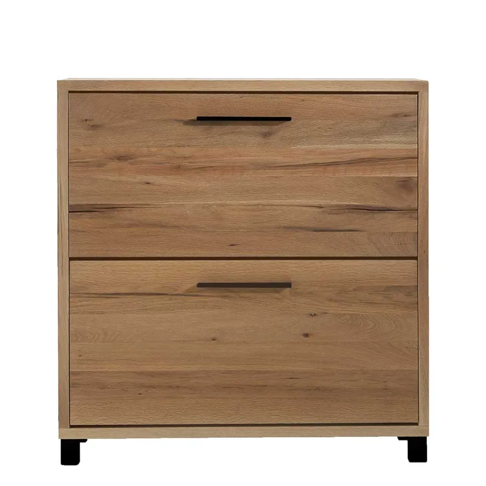 Wohnen Schuhschränke*83x87x28 Balkeneiche Schuhkommode mit zwei Klappen - Alsbetas