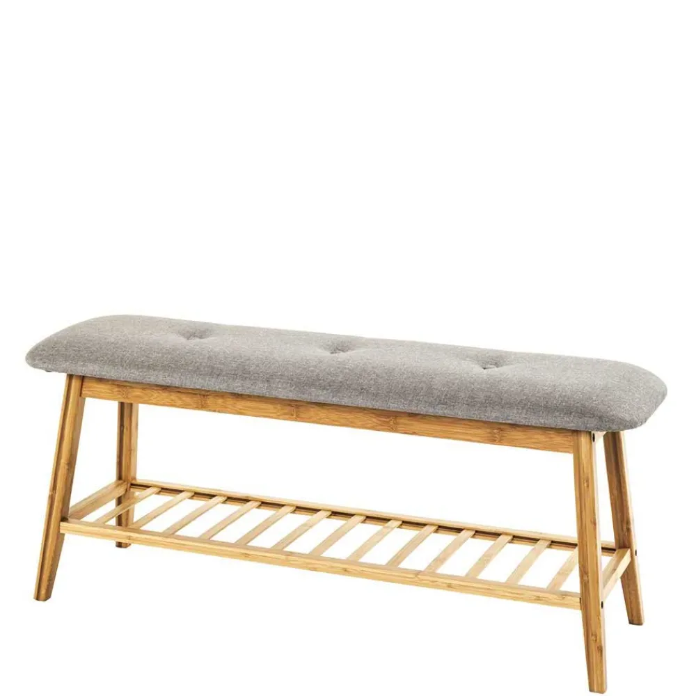 Wohnen 100x44x30 Bambus Bank in Naturfarben - Ponzas