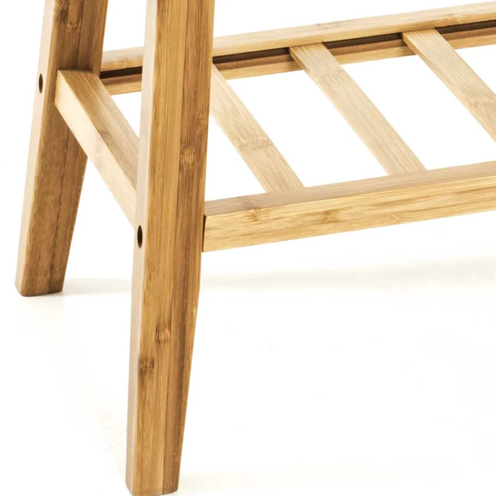 Wohnen 100x44x30 Bambus Bank in Naturfarben - Ponzas