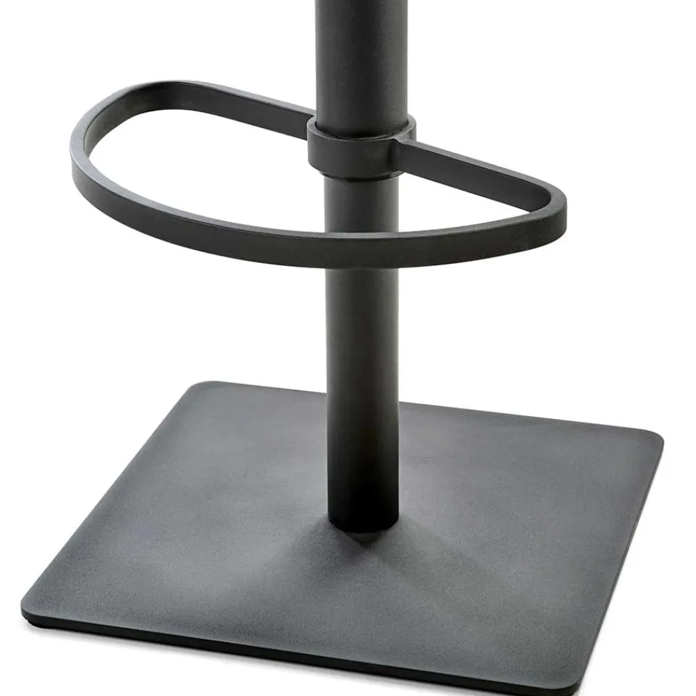 Wohnen 43x110x50 Barhocker mit Lehne in Schwarz - Speranza