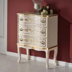 Wohnen Barock Möbel*58x80x31 Barock Kommode mit drei Schubladen - Iviada