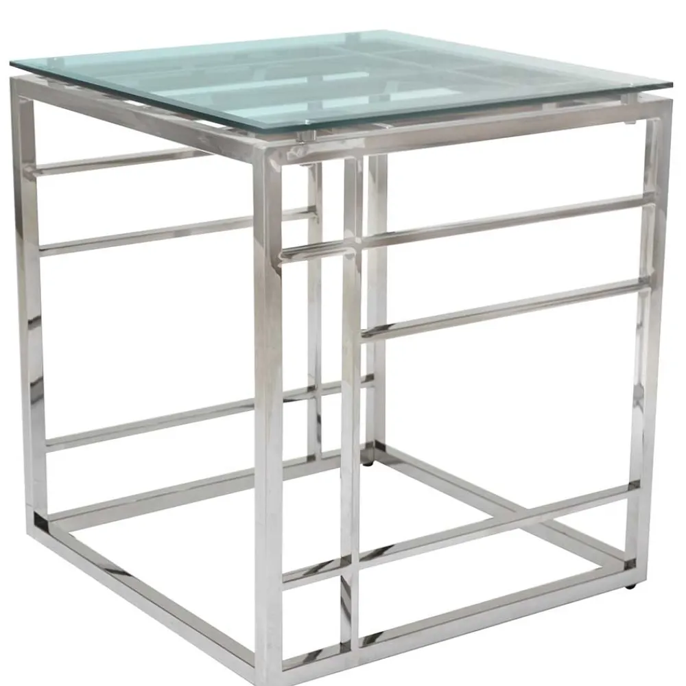 Wohnen Telefontische*50x56x50 Beistelltisch aus Glas - Moonie