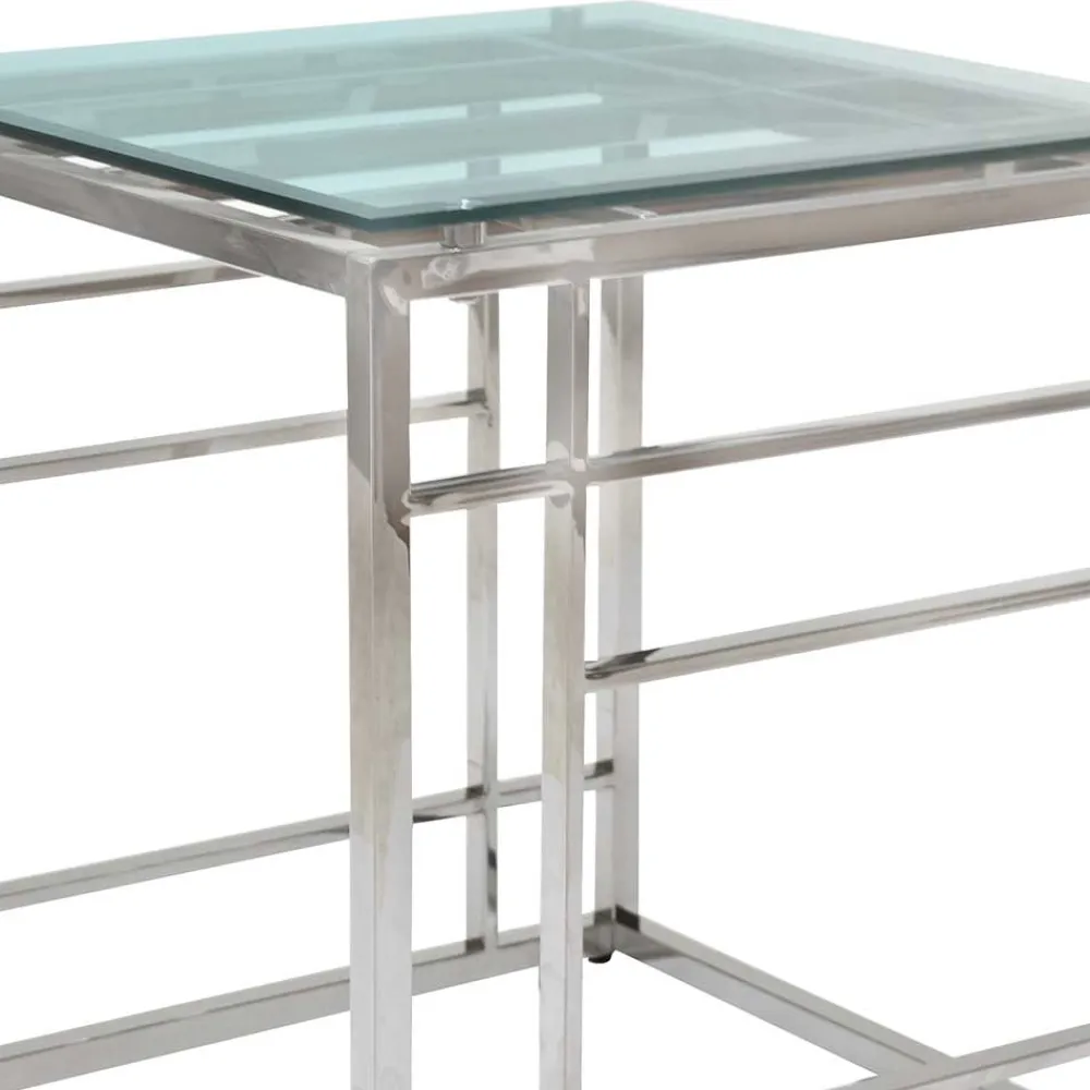 Wohnen Telefontische*50x56x50 Beistelltisch aus Glas - Moonie