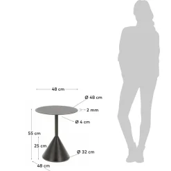 Wohnen 48x55x48 Beistelltisch aus pulverbeschichtetem Metall - Ceria