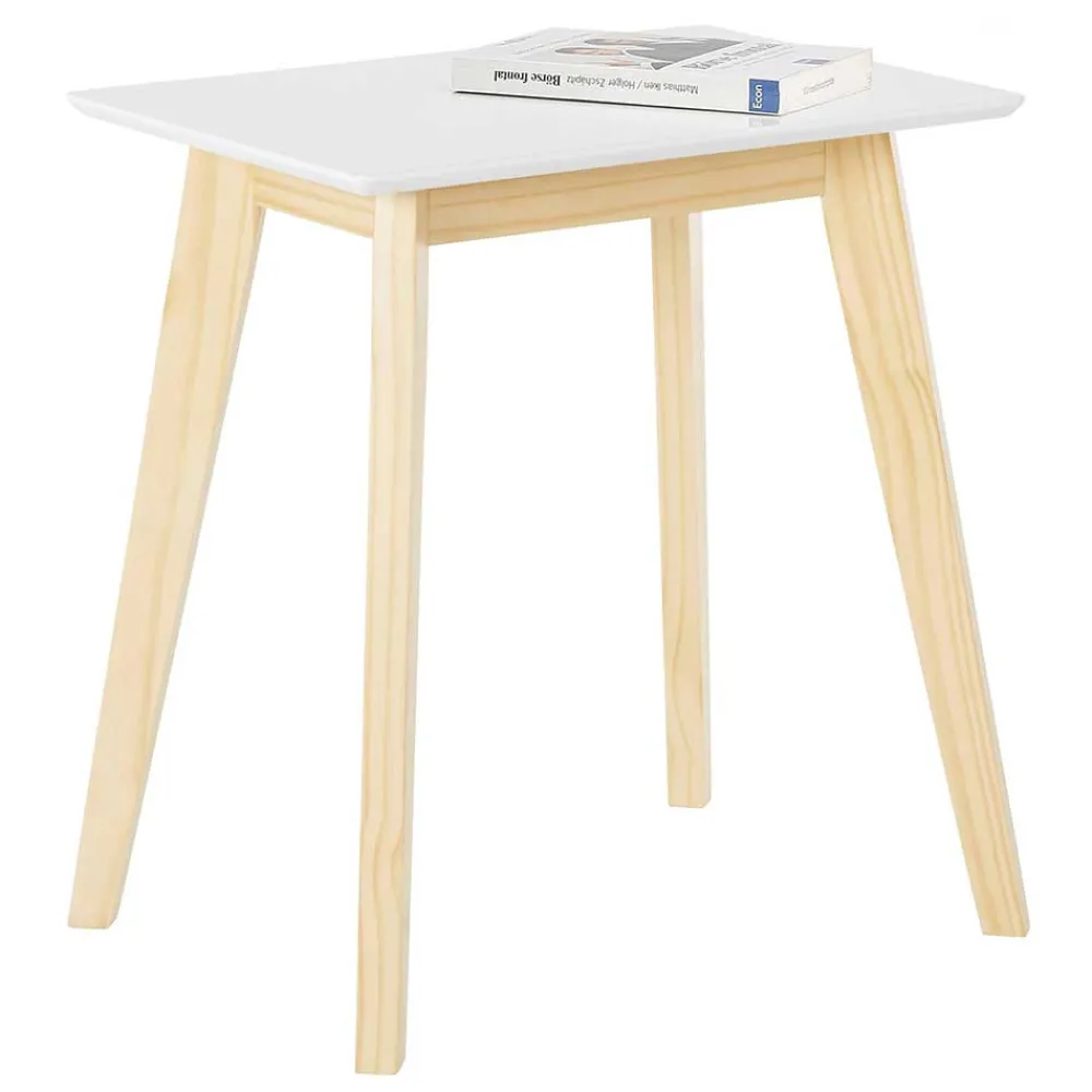 Wohnen Telefontische*52x59x38 Beistelltisch in Weiß & Kiefer - Ivonas