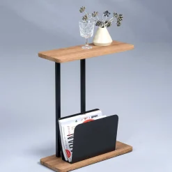 Wohnen Küchentische|Couchtisch*50x60x20 Beistelltisch mit Zeitungsständer - Gruskom