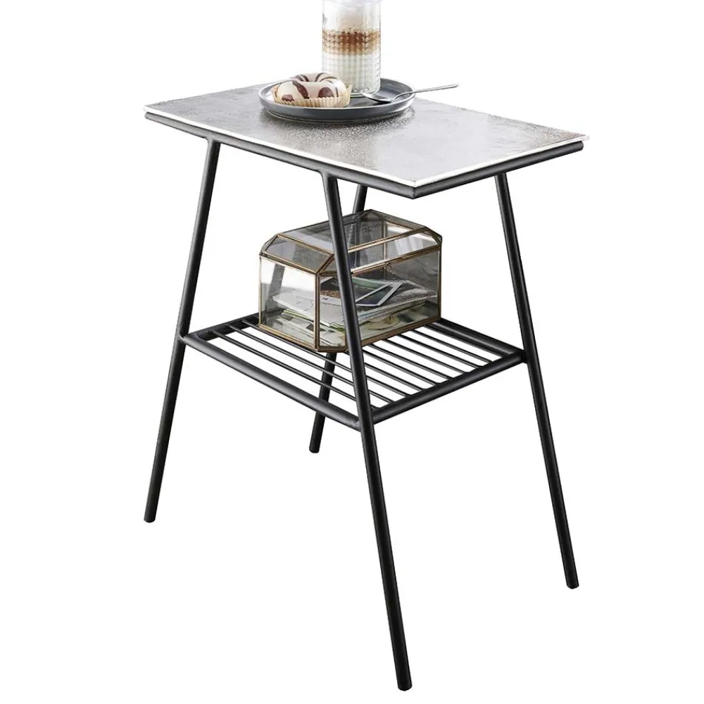 Wohnen Telefontische*52x60x30 Beistelltisch mit Zusatzablage - Silo