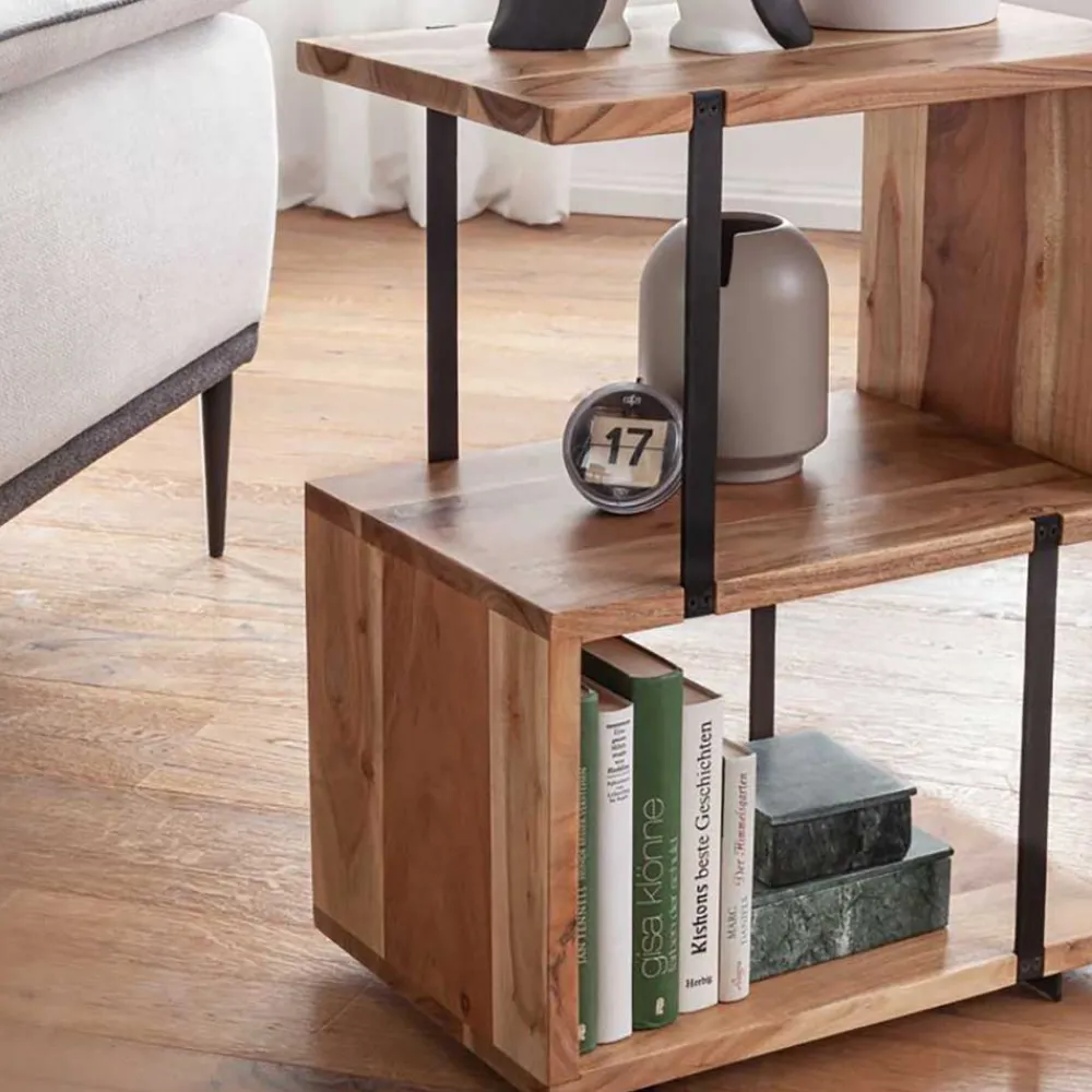 Wohnen Massivholzmöbel|Küchentische*45x60x30 Beistelltisch Regal in Akazie - Matic
