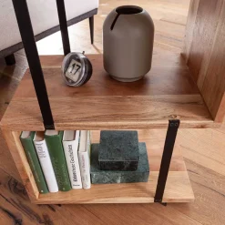 Wohnen Massivholzmöbel|Küchentische*45x60x30 Beistelltisch Regal in Akazie - Matic