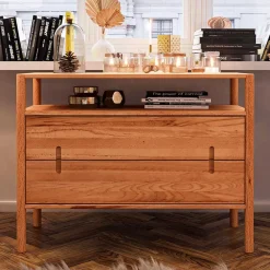 Wohnen Sideboards & Kommoden|Küchenschränke*108x84x46 Breite Hochkommode mit Fach - Indrya