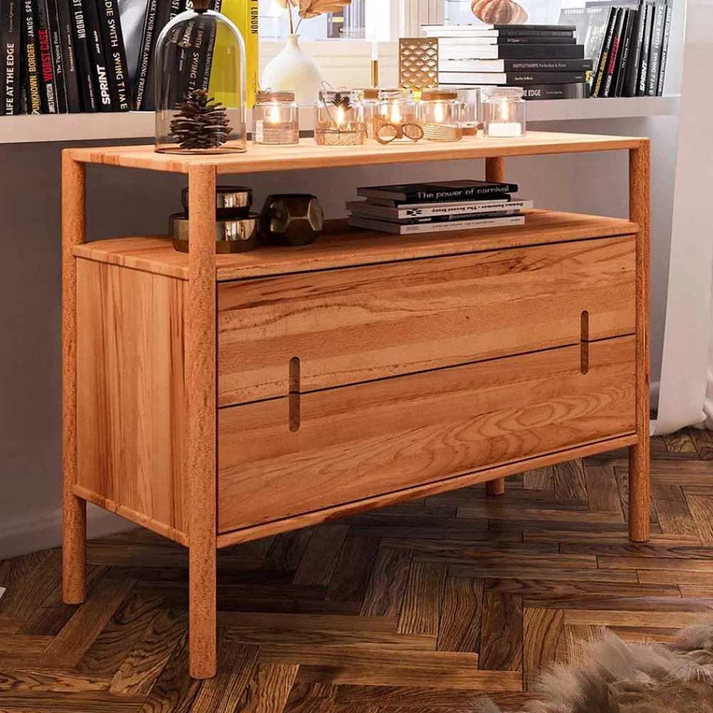 Wohnen Sideboards & Kommoden|Küchenschränke*108x84x46 Breite Hochkommode mit Fach - Indrya