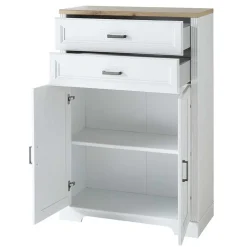 Wohnen Büroschränke*86x127x38 Büro Ordnerschrank 2-türig & 2 Schubladen - Mehady