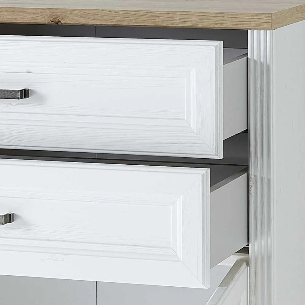 Wohnen Büroschränke*86x127x38 Büro Ordnerschrank 2-türig & 2 Schubladen - Mehady