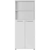 Wohnen 80x197x40 Büro Schrank mit 2 Fächern & 2 Türen - Ofledio