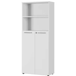 Wohnen 80x197x40 Büro Schrank mit 2 Fächern & 2 Türen - Ofledio