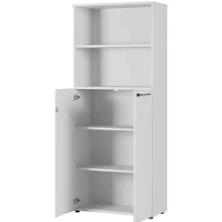 Wohnen 80x197x40 Büro Schrank mit 2 Fächern & 2 Türen - Ofledio