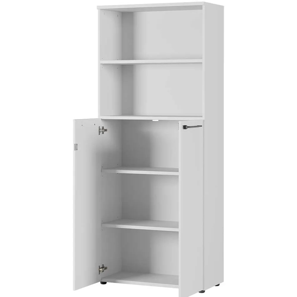 Wohnen 80x197x40 Büro Schrank mit 2 Fächern & 2 Türen - Ofledio