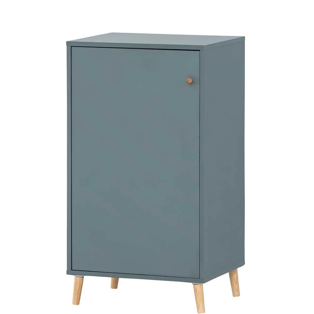 Wohnen 51x185x41 Büroschrank mit 5 Fächern & Tür - Baiamare