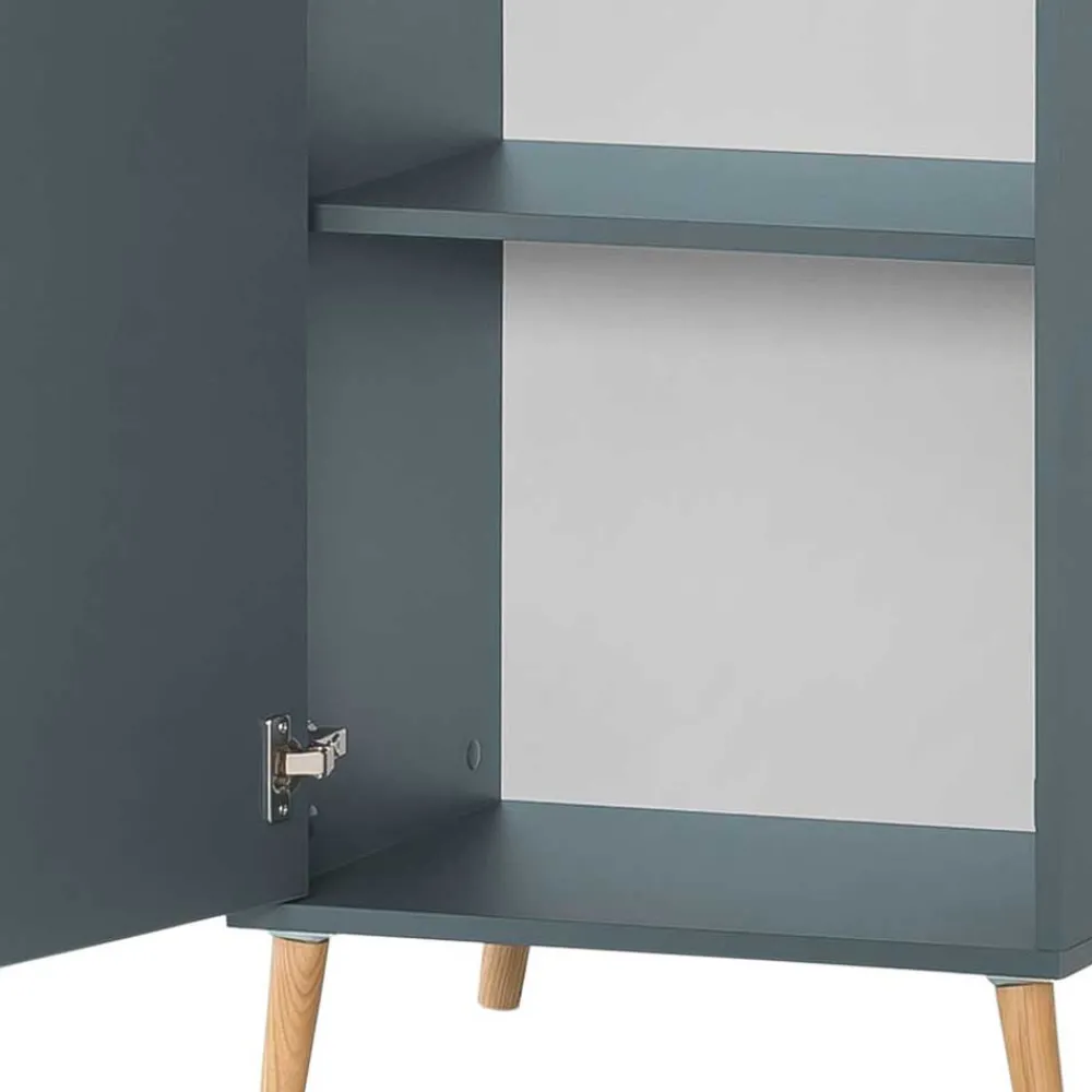 Wohnen 51x185x41 Büroschrank mit 5 Fächern & Tür - Baiamare