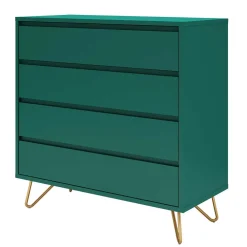 Wohnen Sideboards & Kommoden|Flurkommoden*90x90x40 cm 4 Schubladen Kommode in Grün - Ricriava