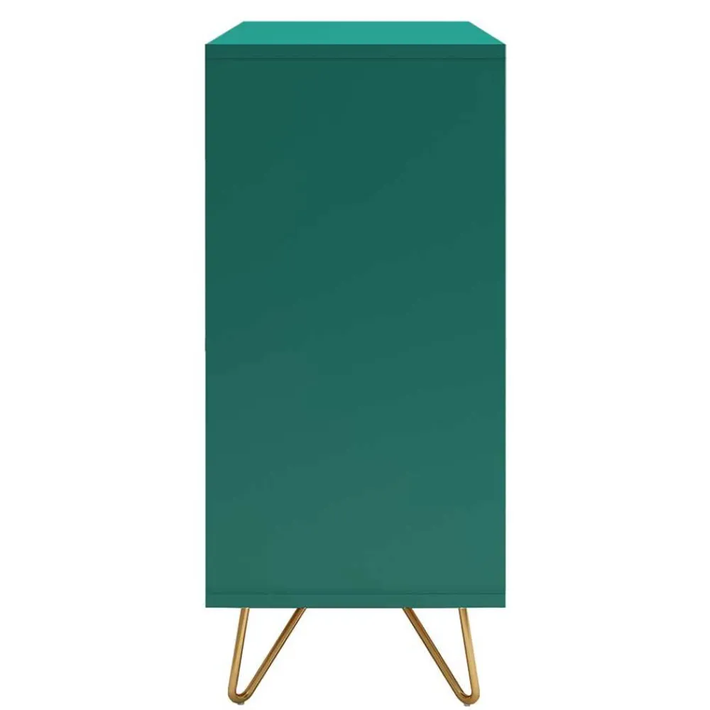 Wohnen Sideboards & Kommoden|Flurkommoden*90x90x40 cm 4 Schubladen Kommode in Grün - Ricriava