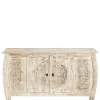 Wohnen 166x85x40 cm Akazie Sideboard in White Wash - Omie