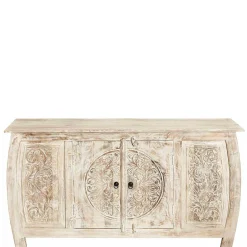 Wohnen 166x85x40 cm Akazie Sideboard in White Wash - Omie