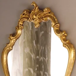 Wohnen Glasmöbel|Spiegel*55x92x8 cm Barock Wandspiegel in Gold - Motiz