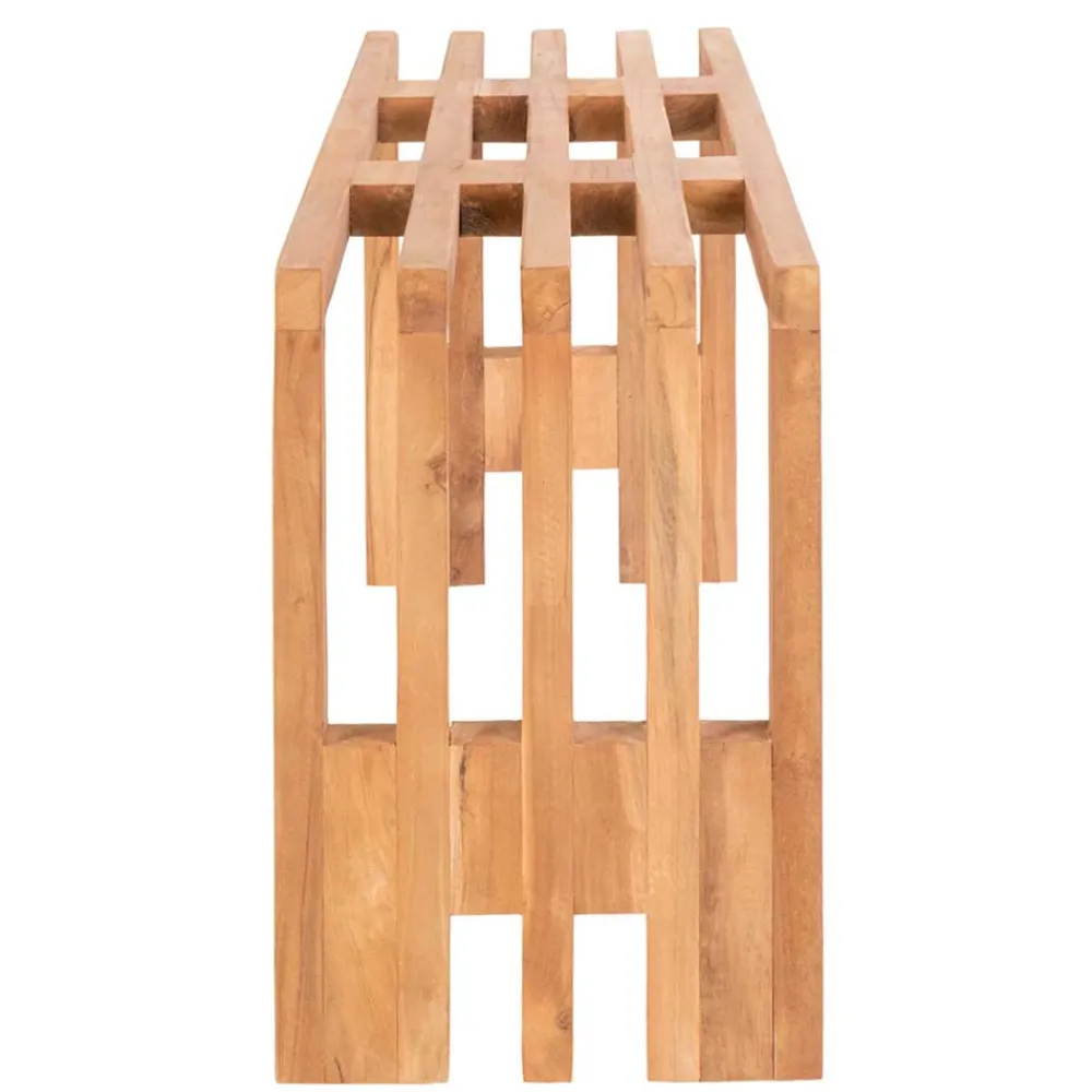 Wohnen 90x49x30 cm Design Sitzbank aus Teak Massivholz - Lakosion