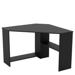 Wohnen Schwarze Möbel|Bürotische*80x73x80 cm Eckschreibtisch in Schwarzgrau - Gionna